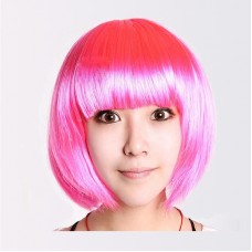 Bob Haircut Colored Wig Student Periwig