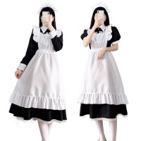 Traditional French Butler Long Dress Maid Costume Cosplay Uniform