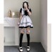 Red Wine Sweetheart Maid Costume Lolita Cosplay Skirt