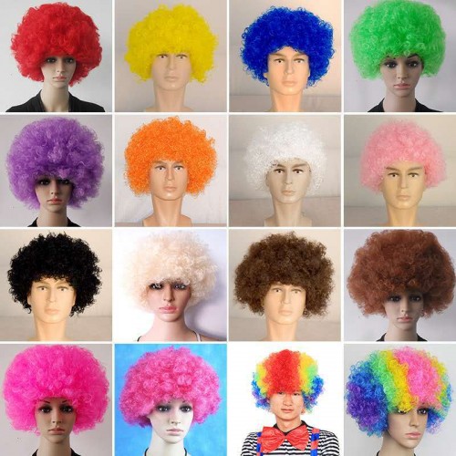 Afro-hair Ball Fan Fake Hair Multicoloured Wig