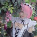 Japanese Anime Cosplay Rem Ram Maid Women's Clothing With Bow Headwear