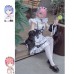 Japanese Anime Cosplay Rem Ram Maid Women's Clothing With Bow Headwear