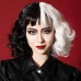 Black and White Evil Woman Cruella De Vil Cosplay Short Wig