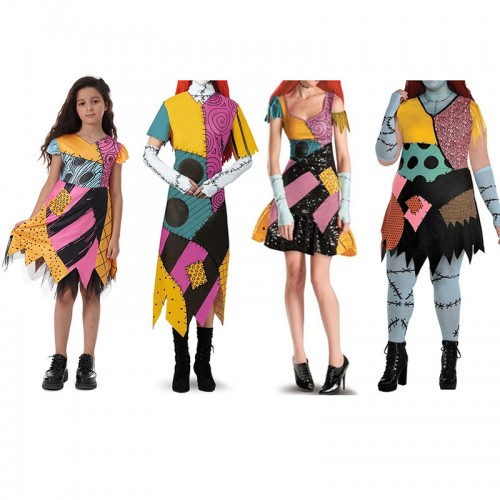 Girl's Splicing Patterns Dress For Children's Day