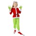 Santa Claus Geek Green Haired Monster The Grinch Cosplay Costume