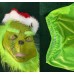 Santa Claus Geek Green Haired Monster The Grinch Cosplay Costume