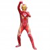 Yellow Red Iron Man Movie Cosplay Costume Jumpsuit With Headgear