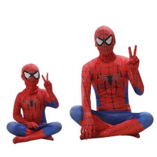 Spider-Man Cosplay Costume New Red and Blue Mesh Style Jumpsuit