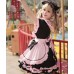 Japanese Maid Sweet Girl Lolita Cosplay Skirt Set With Cute Cat Bow