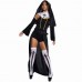 Nun Cosplay Costume Carnival Masquerade Sexy Uniform With High Slit Lace